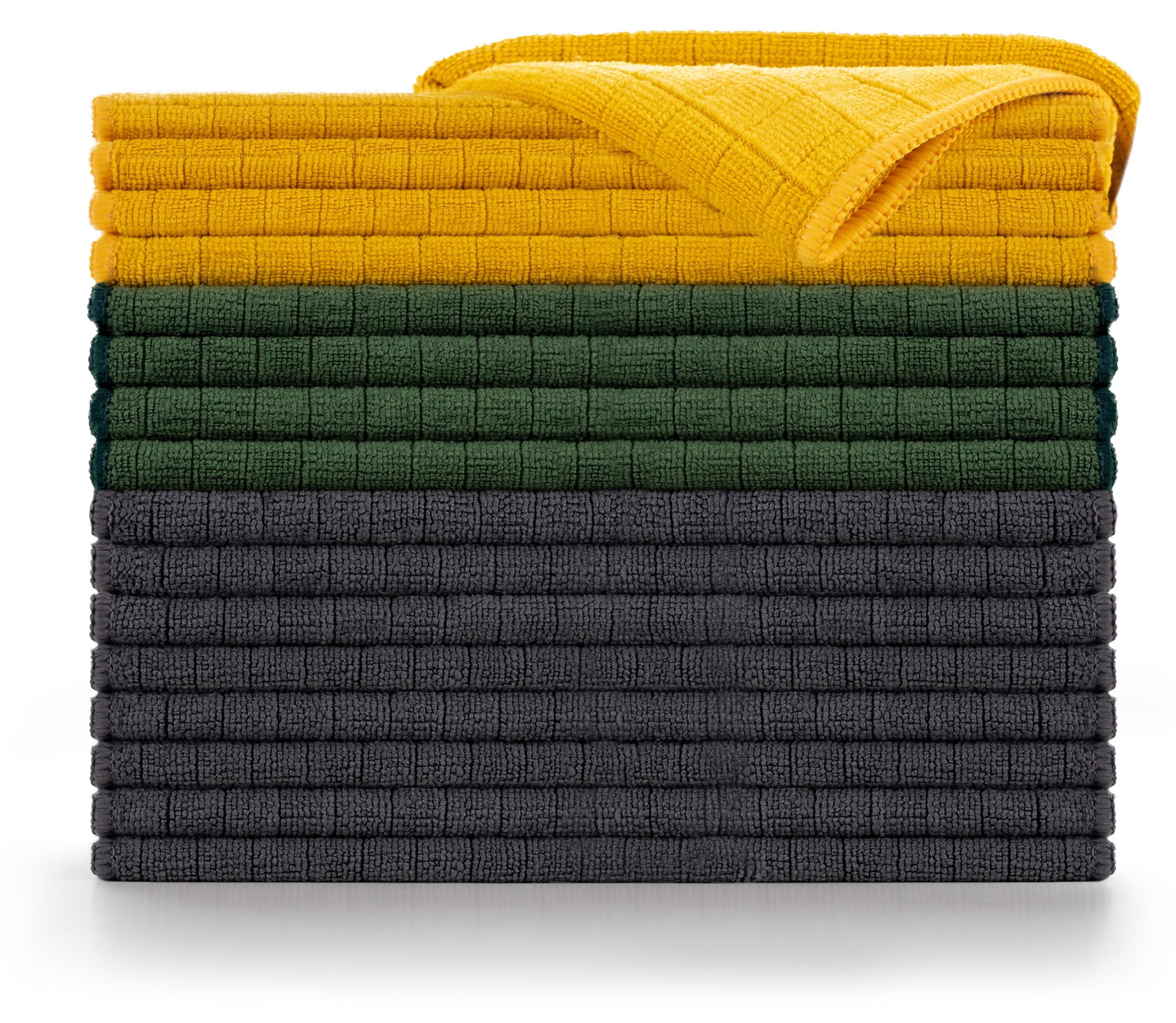 Asciugamani Da Cucina Assorbenti, Confezione Da 6, 40x60 Cm, In Cotone Riciclato, Gialli