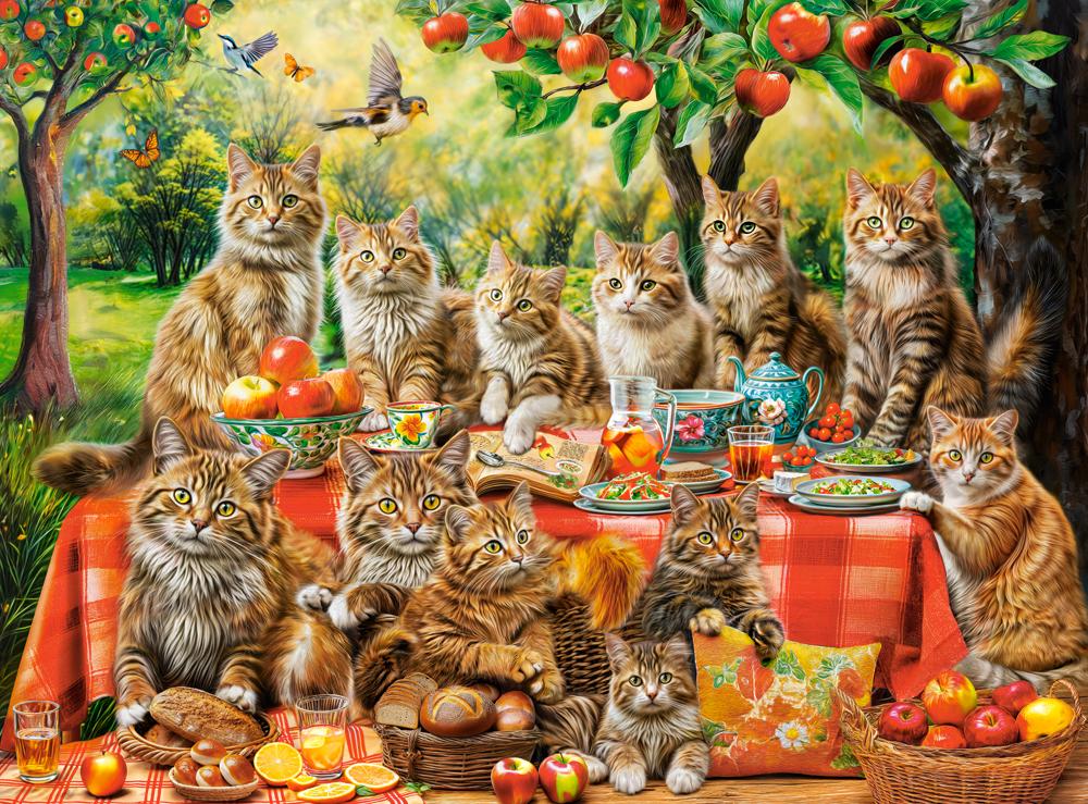 Castorland Puzzle Katzenfamilien-Treffen - 3000 Teile Puzzle 30073