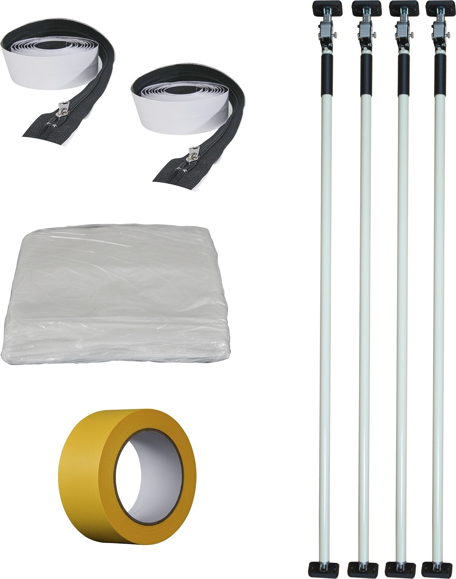 Scorprotect® Staubschutzwand Set "Renovierung" Höhe 3,60 m x Breite 5,00 m SCP-Renovierungs-Set375