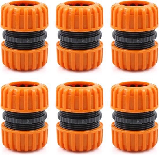 OEM Reparatieset für Gartenhose, Verbindungsset, Hoseanschluss, 6-teilig Reparatieset für 19 mm (3/4"), einfache und schnelle Anschlussmöglichkeit oder Reparaturhose ohne Werkzeug, gelb 2026