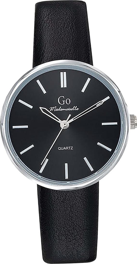 Len dámske náramkové hodinky Girl Only čierne analógové Mademoiselle s koženým remienkom D2UGO699317