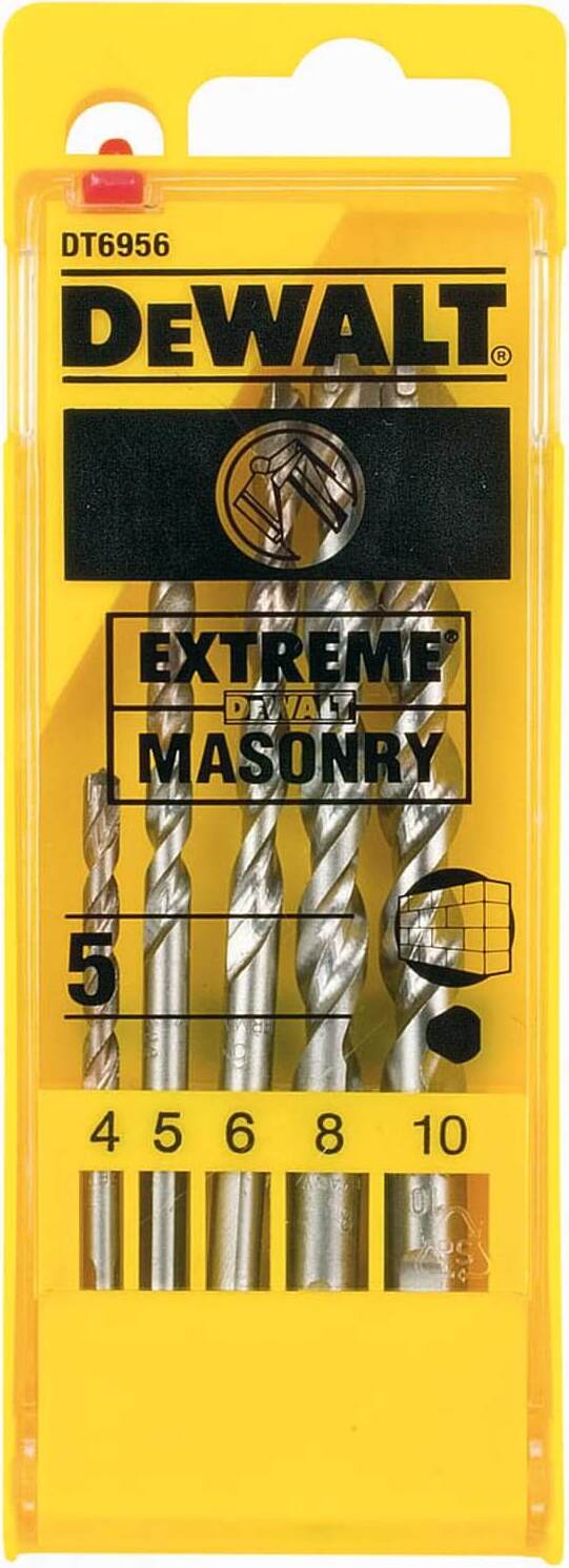 DeWALT EXTREME DT6956-QZ 5-dielna sada karbidových vrtákov do muriva - robustná, odolná