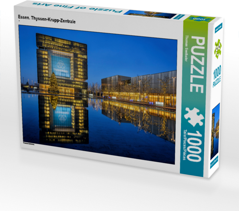 CALVENDO Puzzle Essen. Thyssen-Krupp-Zentrale | 1000 Teile Lege-Größe 64x48cm Foto-Puzzle für glückliche Stunden