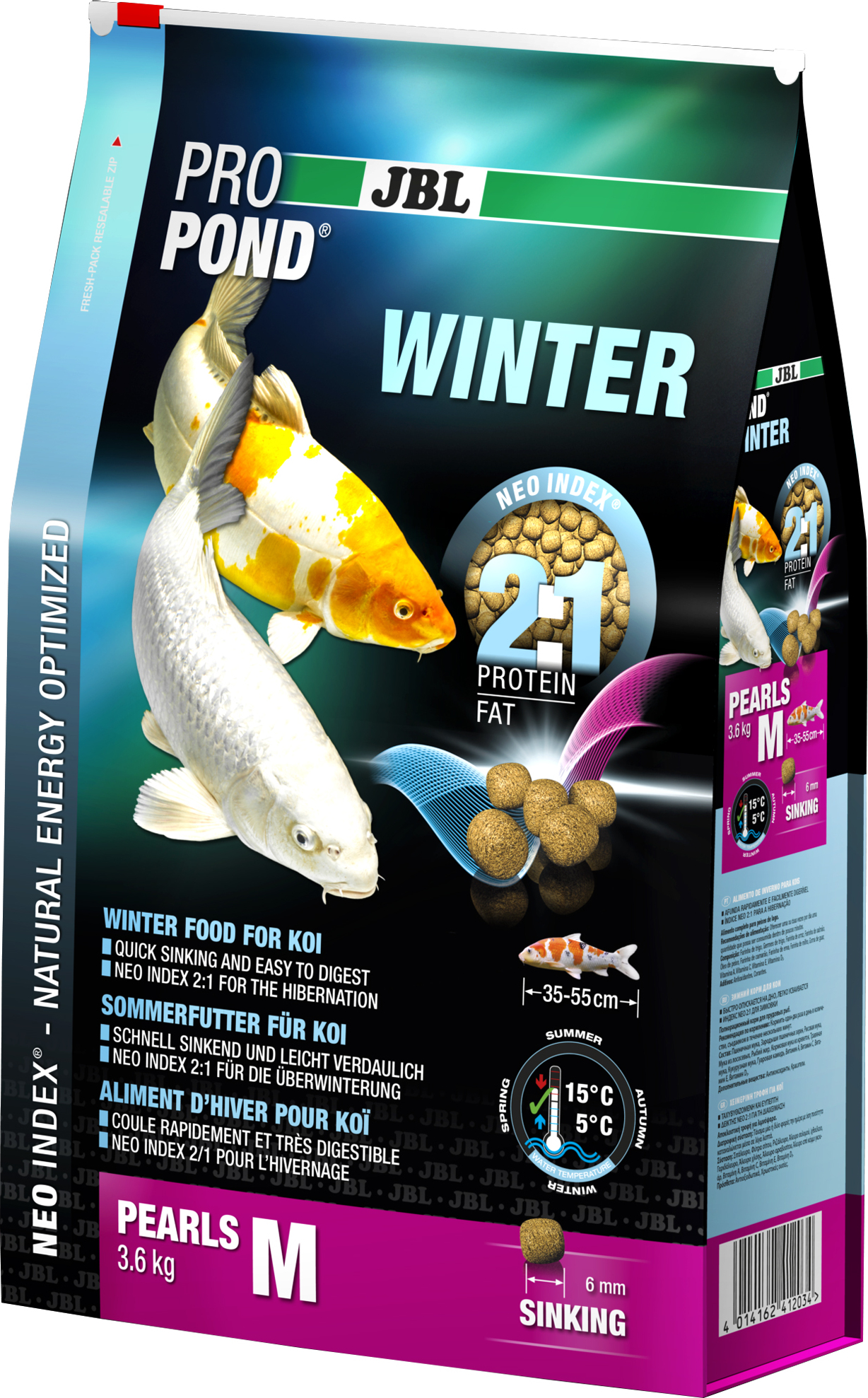 JBL Aquaristik JBL ProPond Winter M, Inhalt: 3,6 kg / 6 l 4120300