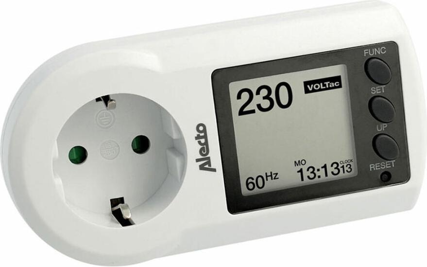 Stecker mit Stromverbrauchsmonitor Alecto Weiß 3680 W
