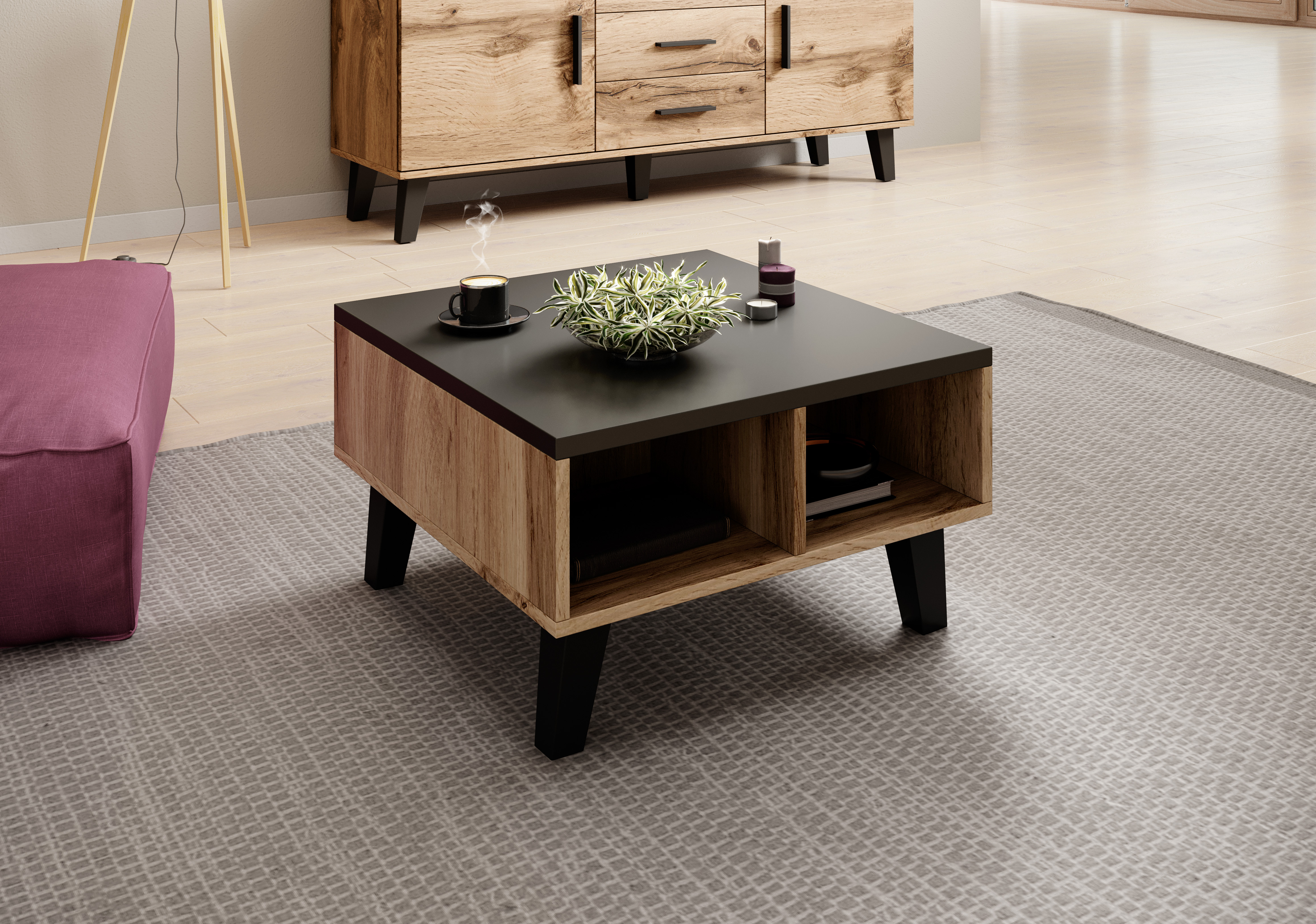 Cama Halmar LOTTA 60 dub wotan/erná LOTTA LAW 60 WOT+B