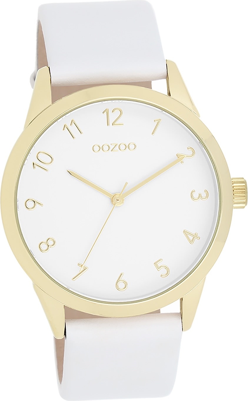 Oozoo dámske hodinky Hodinky analógové kožené biele D2UOC11325