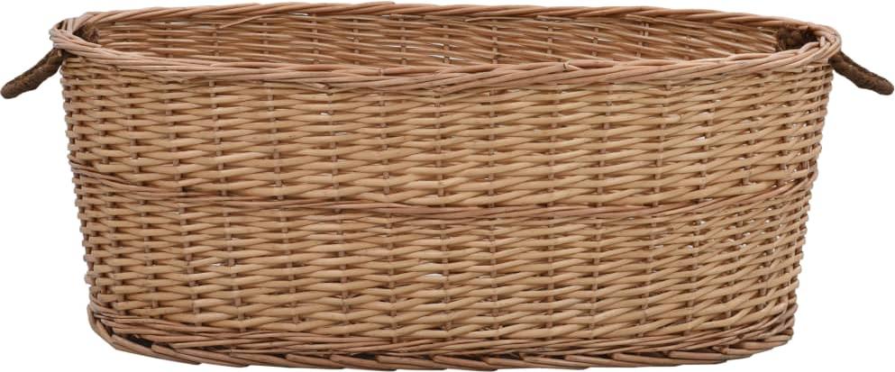 vidaXL Holzkorb mit Tragegriffen 88 x 57 x 34 cm Natur Weide 286984