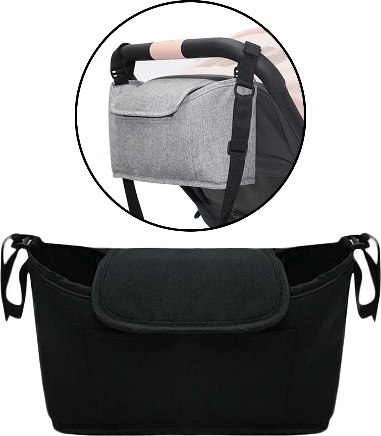 LIONELO Ove 2-in-1 Kinderwagen Getränkehalter, Becherhalter, Flaschenhalter,  Zubehör, Smartphone-Halter, 360°, universell