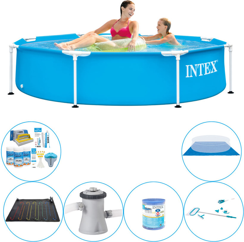 Intex Kovový rám Rund 244x51 cm - 7 dielov - Súprava bazénov
