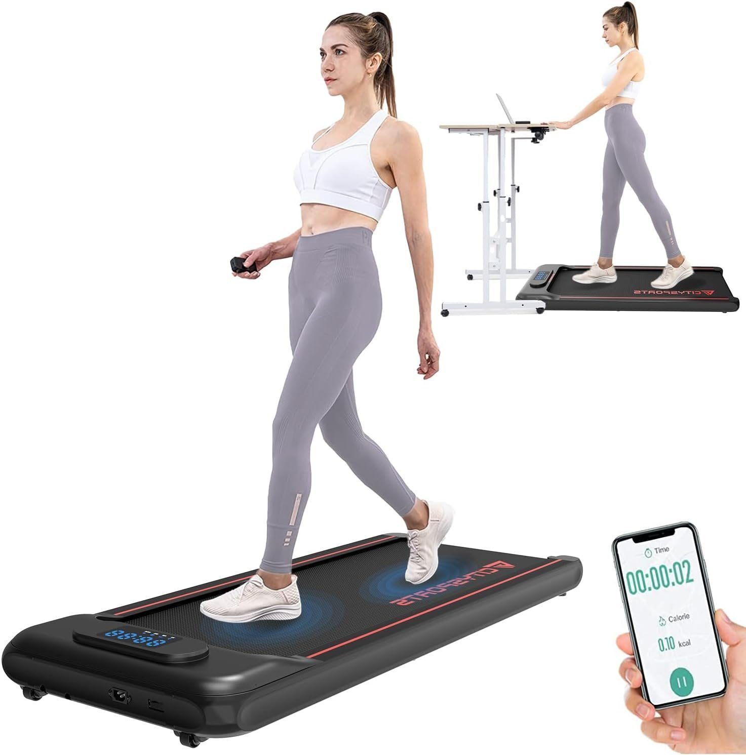 CITYSPORTS Laufband Elektrisches Laufband, leise,bis 110kg Laufband für Zuhause (Lauf Band Elektrisch, Walking Pad, Treadmill für Zuhause, Sportgerät