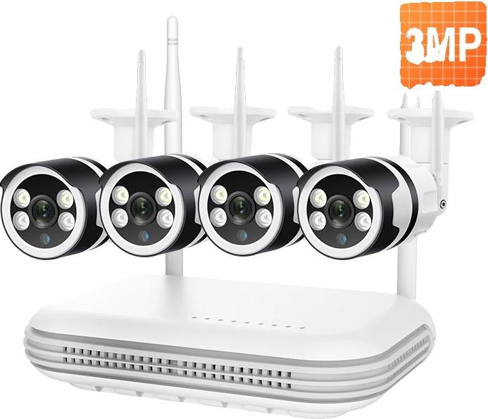 Monitorovací kamerový systém, rozlíšenie 5MP, obojsmerný zvuk, 8CH a 4 kusy 3MP kamier, žiadny, zástrčka EÚ