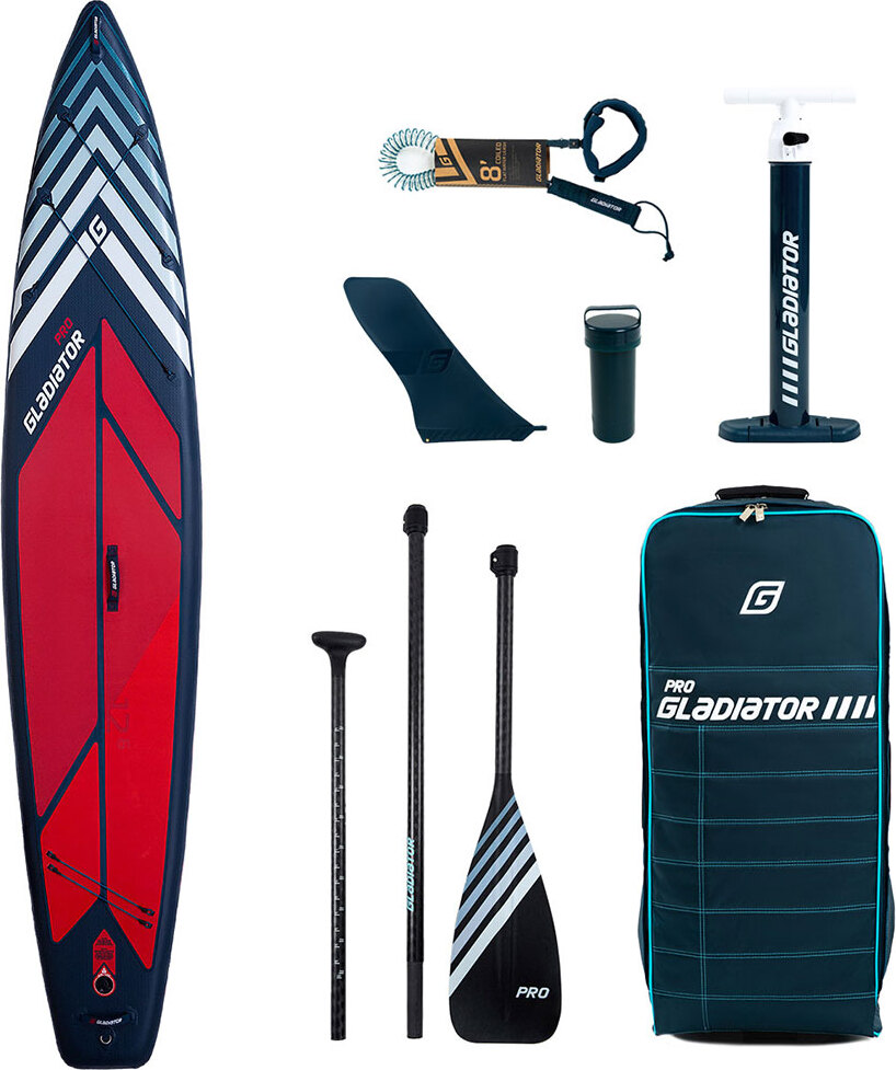 Gladiator PRO LIGHT 12'6 Touring Board 2022 SUP Stand-Up Paddle Board - prémiový balík vrátane nafukovacieho pádla