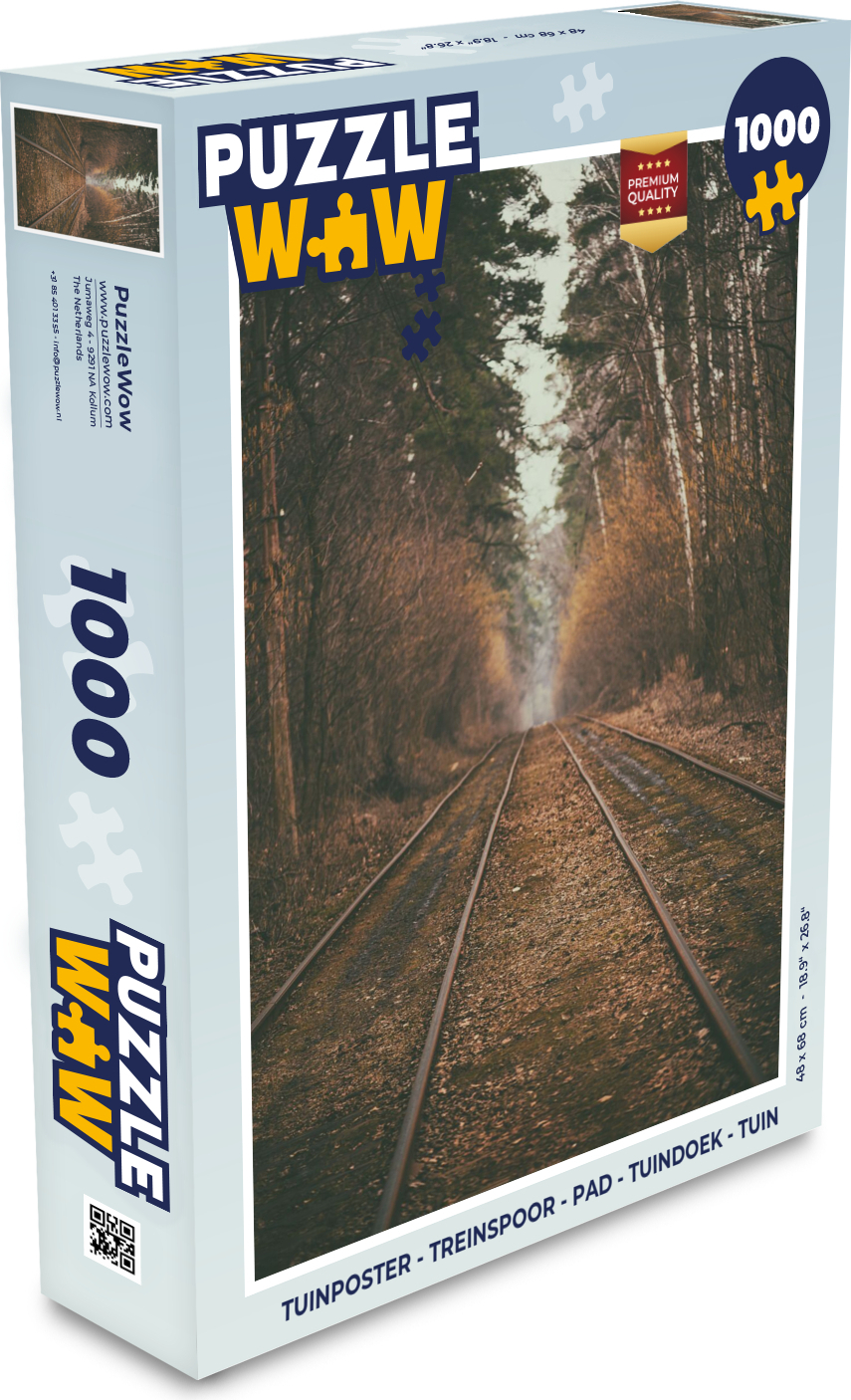 MuchoWow® Puzzle 1000 Teile Bahnstrecke - Weg - Wald - Baum - Spielzeug - Alt und Jung - Spiele - Puzzeln 136|891443125