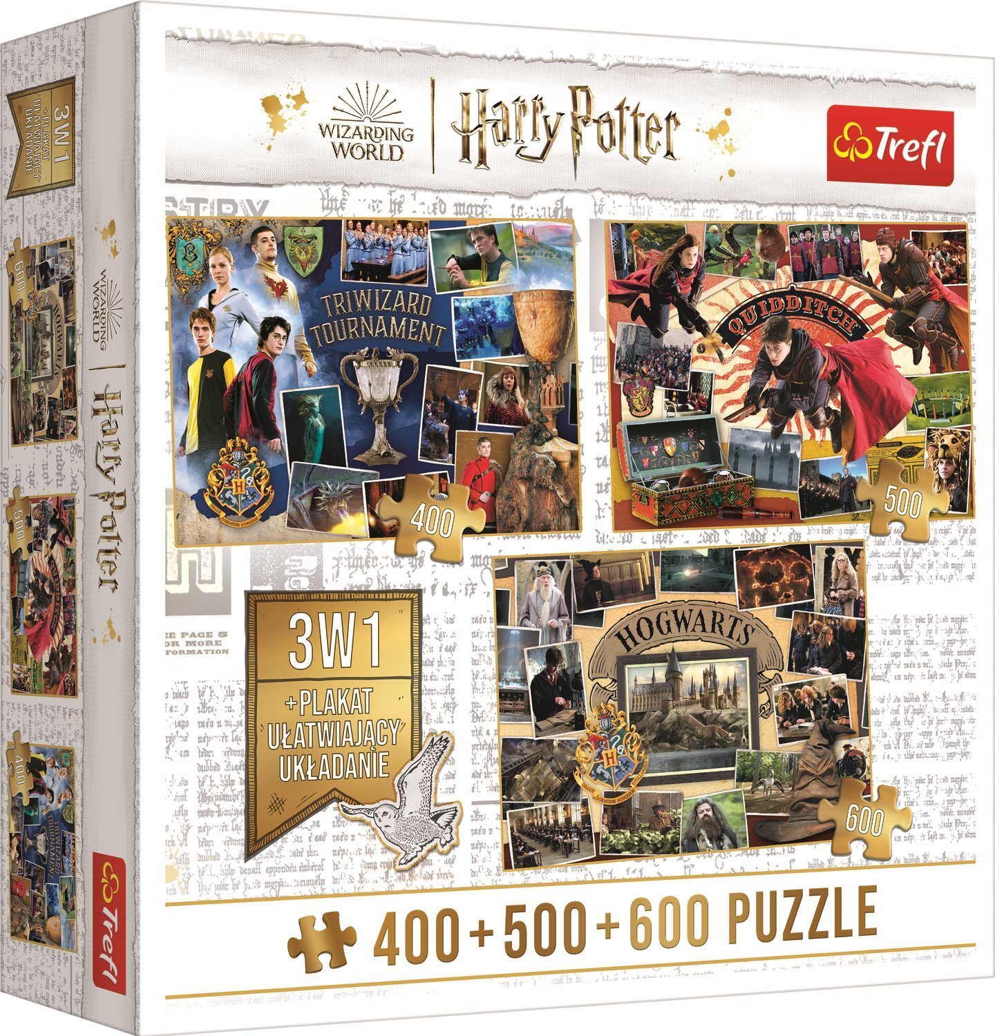 TREFL Puzzle Harry Potter: Das Turnier der drei Magier, Hogwarts und Hogwarts 400 + 500 + 600 Teile