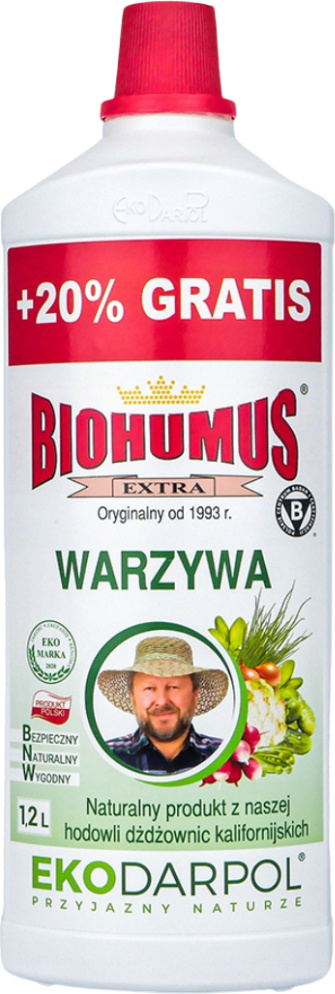 EKODARPOL Gemüsedünger Aus Wurmhumus Flüssig Dünger Bodenhilfsstoff Für Gemüse 1,2 L