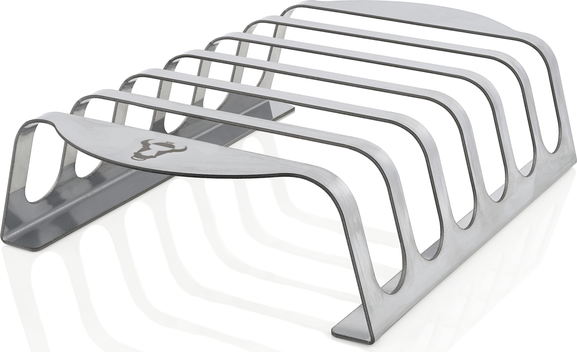 BBQ-Toro Edelstahl Rib Rack, Rippchenhalter für Spare Ribs, geeignet für 6 Rippchen, Grillzubehör