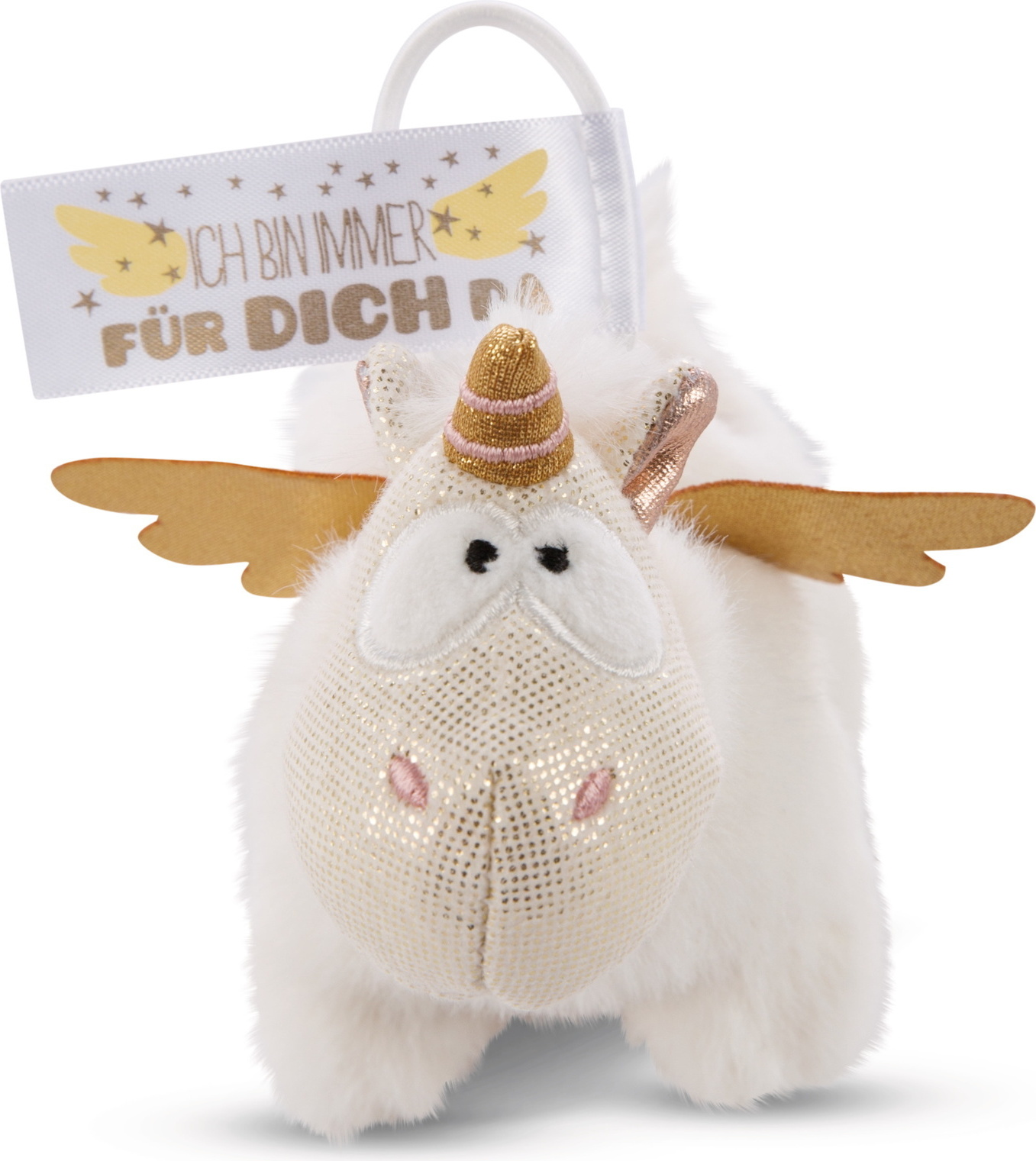 NICI Glücksbringer Einhorn Engel Angelia gold flauschig " Ich bin immer für Dich da"