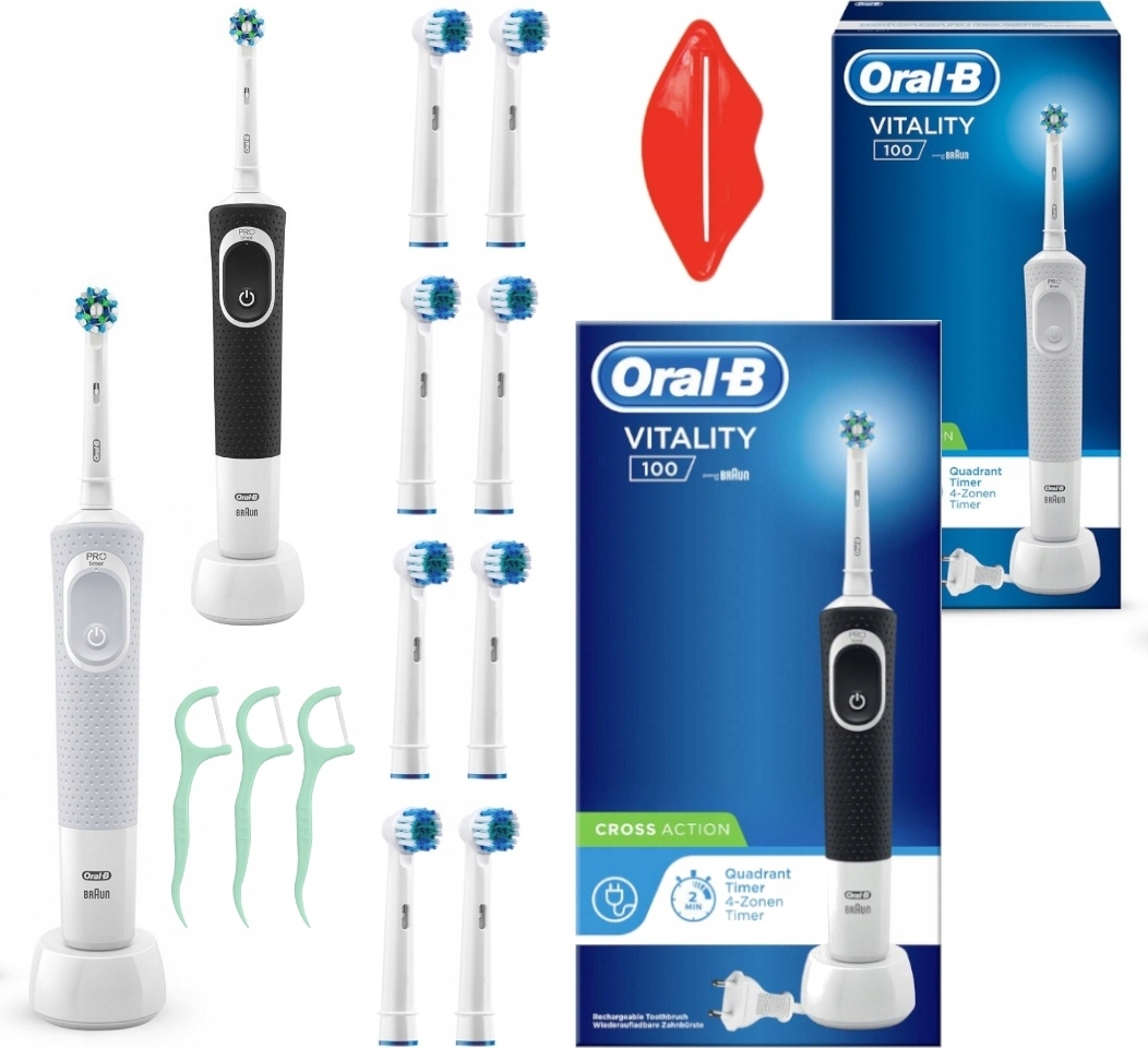 2X Elektrická Zubná Kefka Oral-B Vitality 100