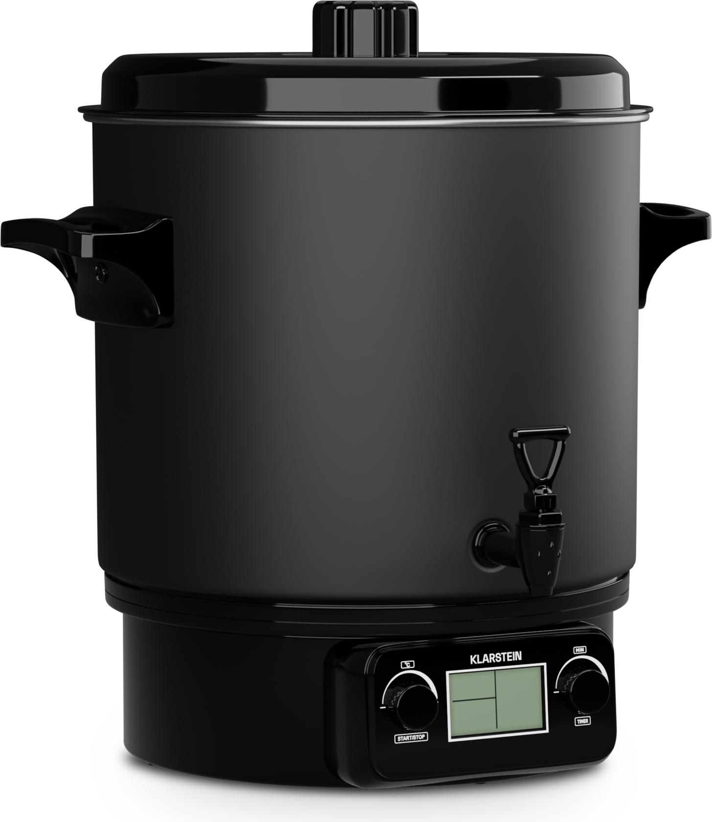Klarstein Einkochautomat mit Hahn, 27L Digital-Einkochautomat, 2000W Edelstahl-Einkochtopf, Einkochautomaten für Glühwein & Speisen, Heißwasserkocher, Teemaschine & Glühweinkocher mit Zapfhahn 35