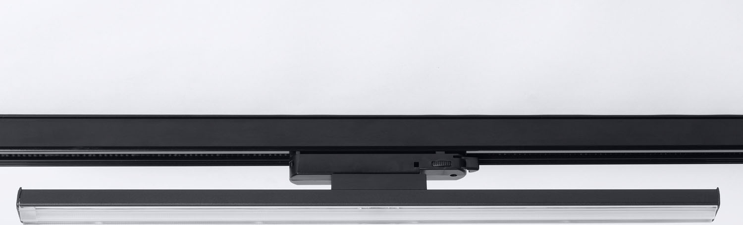 LEDKIA 3-Phasenstromschiene LED-Strahler 30W 2CCT Wählbar Davis doppelsymmetrische Linse Schwarz