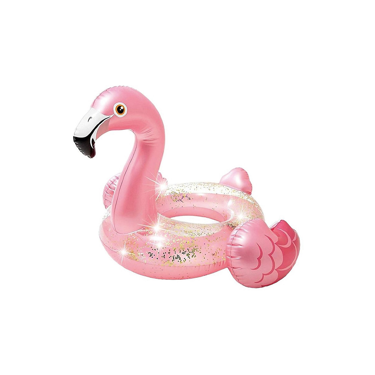 aufblasbares Tier Flamingo 115 x 90 cm Vinyl rosa/gold Schwimmtier Pool Strand 