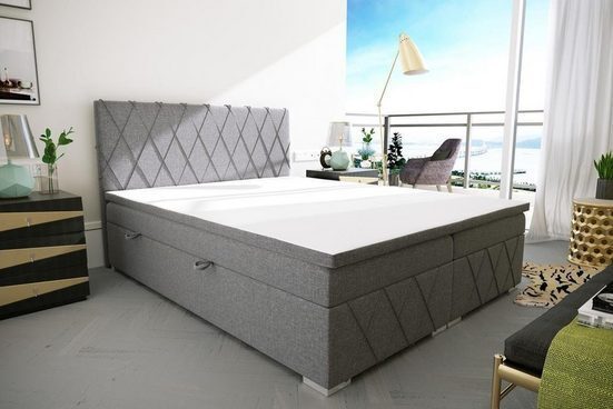 Boxspringbett Doppel Luxus Boxspringbett Bett Polsterbett Schlafzimmer - JVmoebel JVM4067282546561
