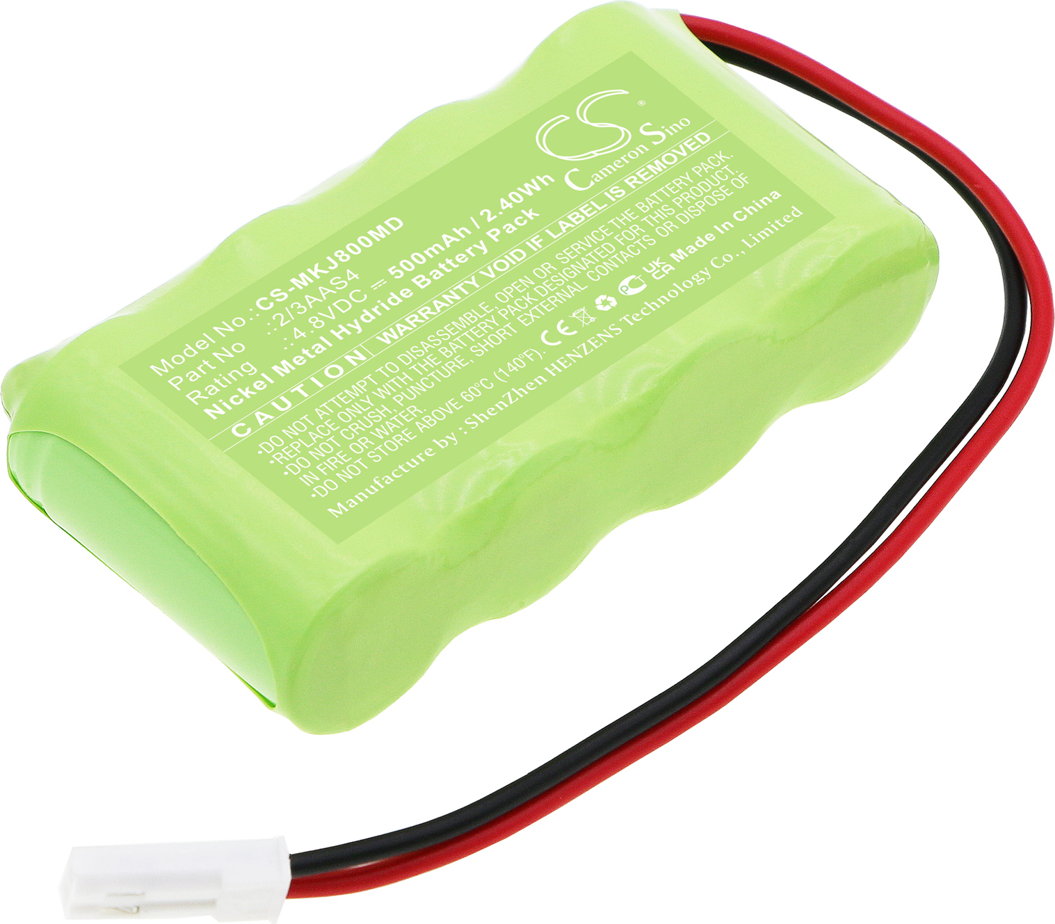 TECHTEK Akku Kompatibel mit [Kejian] Jaundice Meter KJ-8000 Ersetzt 2/3AAS4