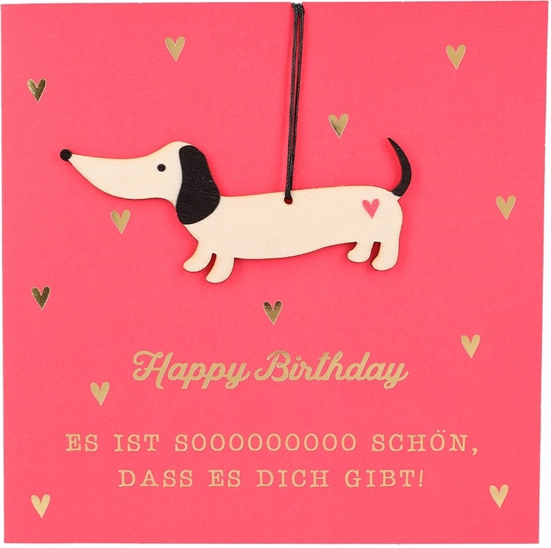 Depesche Klappkarte mit Anhänger : Happy Birthday Es ist sooooooo schön,... Karte mit Anhänger: Happy Birthday Es ist sooooooo schön,... 11849