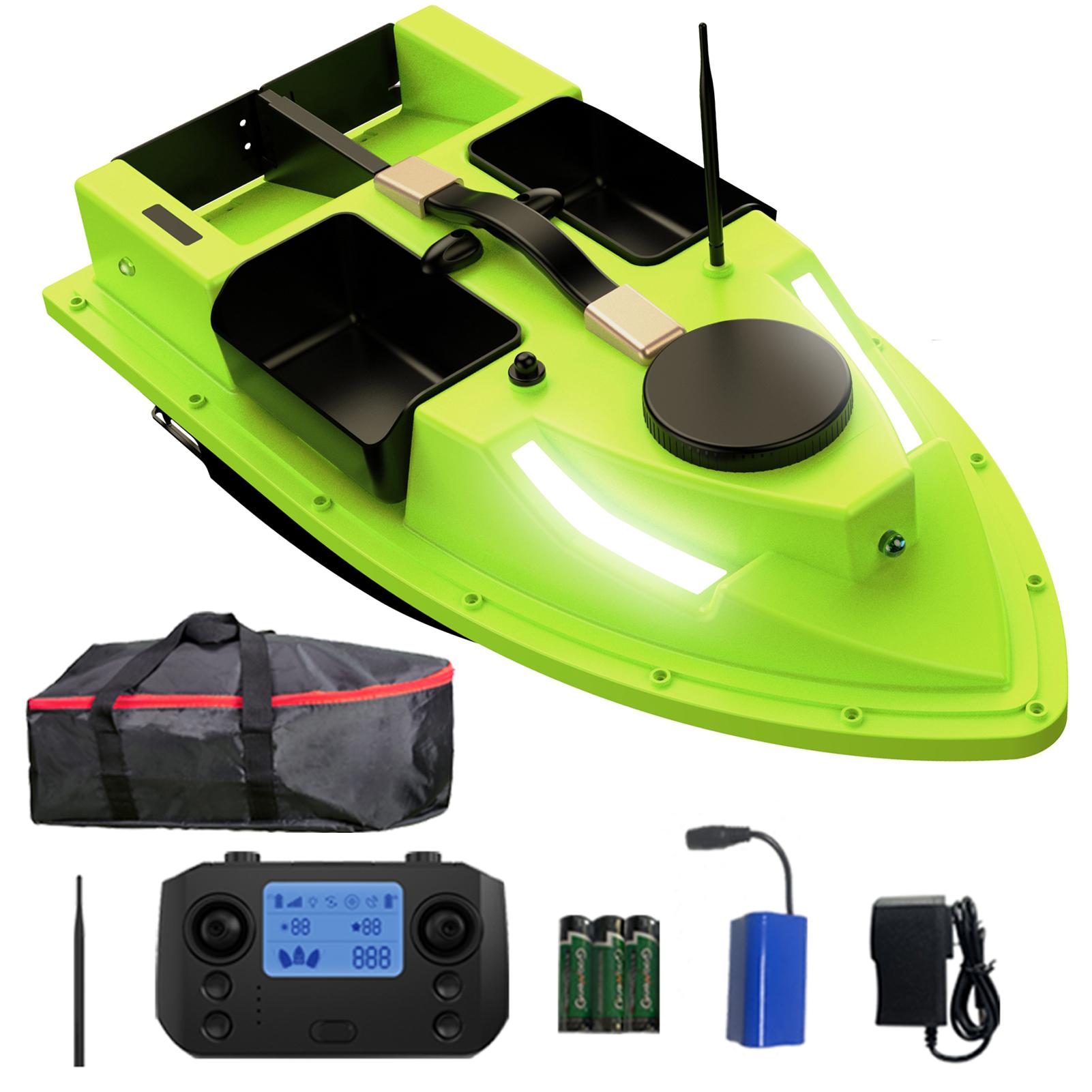 KKmoon GPS Angelkoederboot 2 kg Tragkraft, 500 m Reichweite, ferngesteuertes Köderboot, 99 GPS-Wegpunkte, 4 Köderbehälter, GPS-Köderboot K_YM19561DWQ_260324_83349