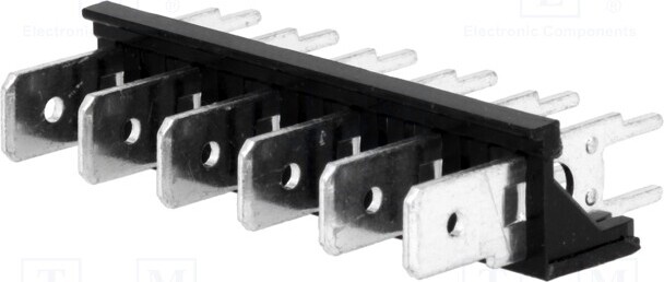 TNE 2x Verbinder: Verbindungsleiste Wege: 6 6,3mm 250V THT gerade 12A XY256V-A(7.62)- _1GH_ST-LP-6
