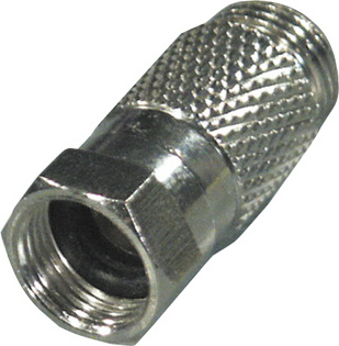 ETT F-Stecker mit zwei Gummidichtungen und Überwurfmutter, aufschraubbar F-Stecker wasserdicht
