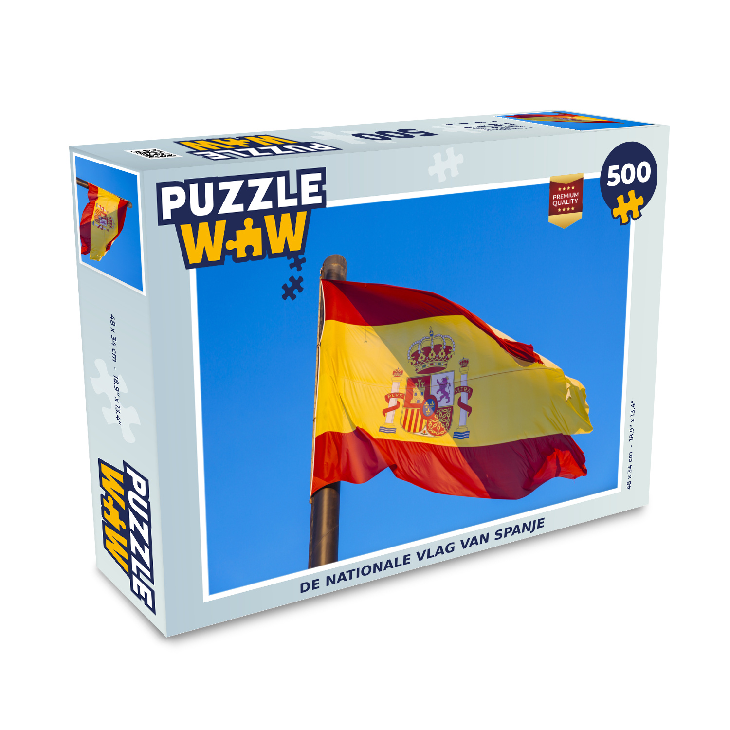 MuchoWow® Puzzle 500 Teile Die Nationalflagge von Spanien - 500 Teile - Kinder - Selberbauen - Puzzlespiele 137|1314045