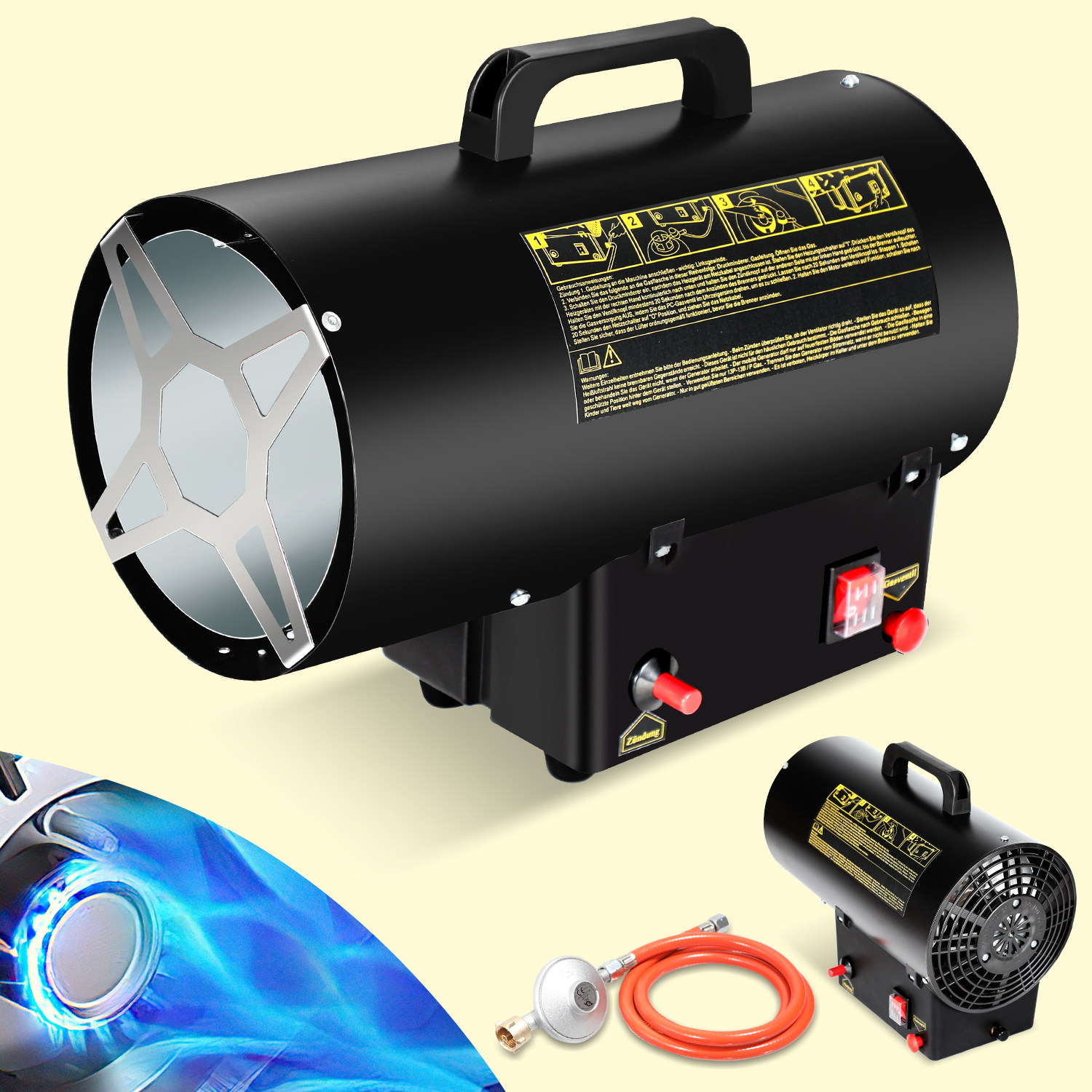 Jayseuw 10kW plynový ohrievač dúchadlo plynový ohrievač elektrický ohrievač plynový ohrievač kanón plynový ohrievač stavebný ohrievač plynový ventilátor ohrievač sálavý ohrievač plynová hadica a reduktor tlaku ohrievač dúchadlo