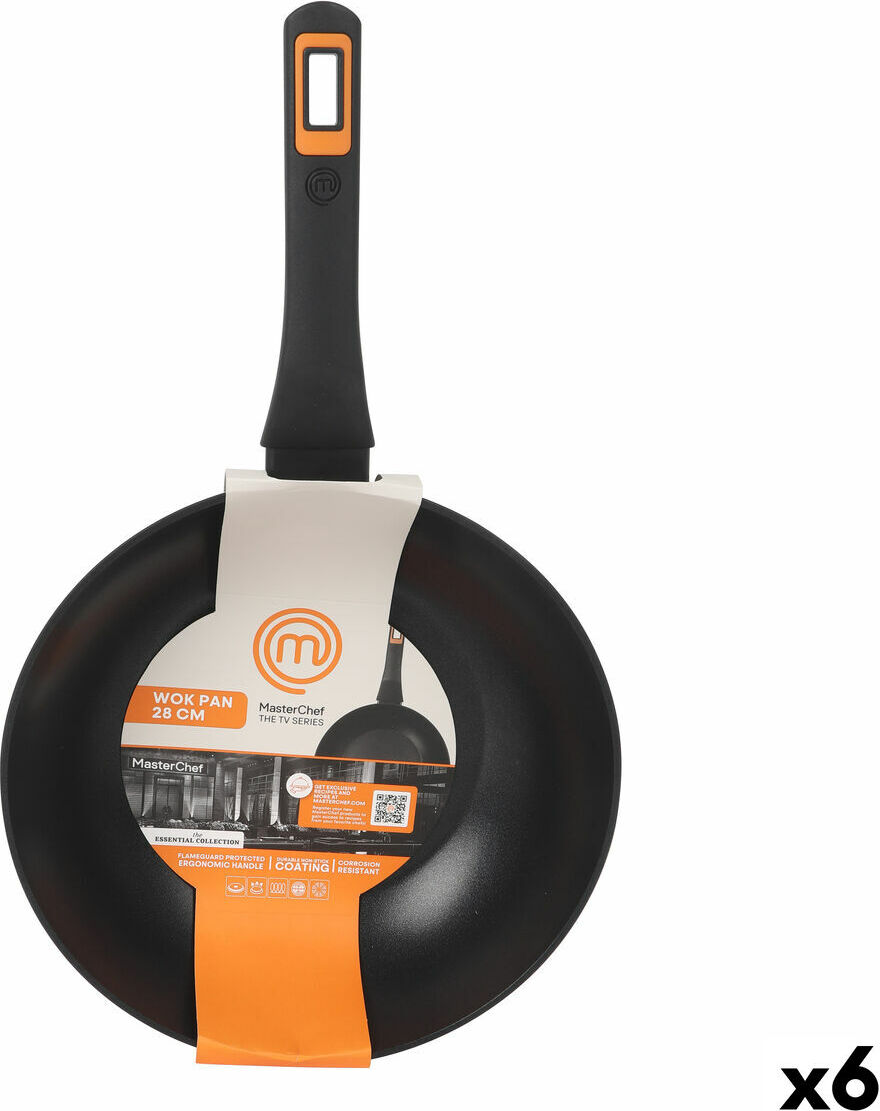 Wok Pfanne MasterChef 28 cm (6 Stück)