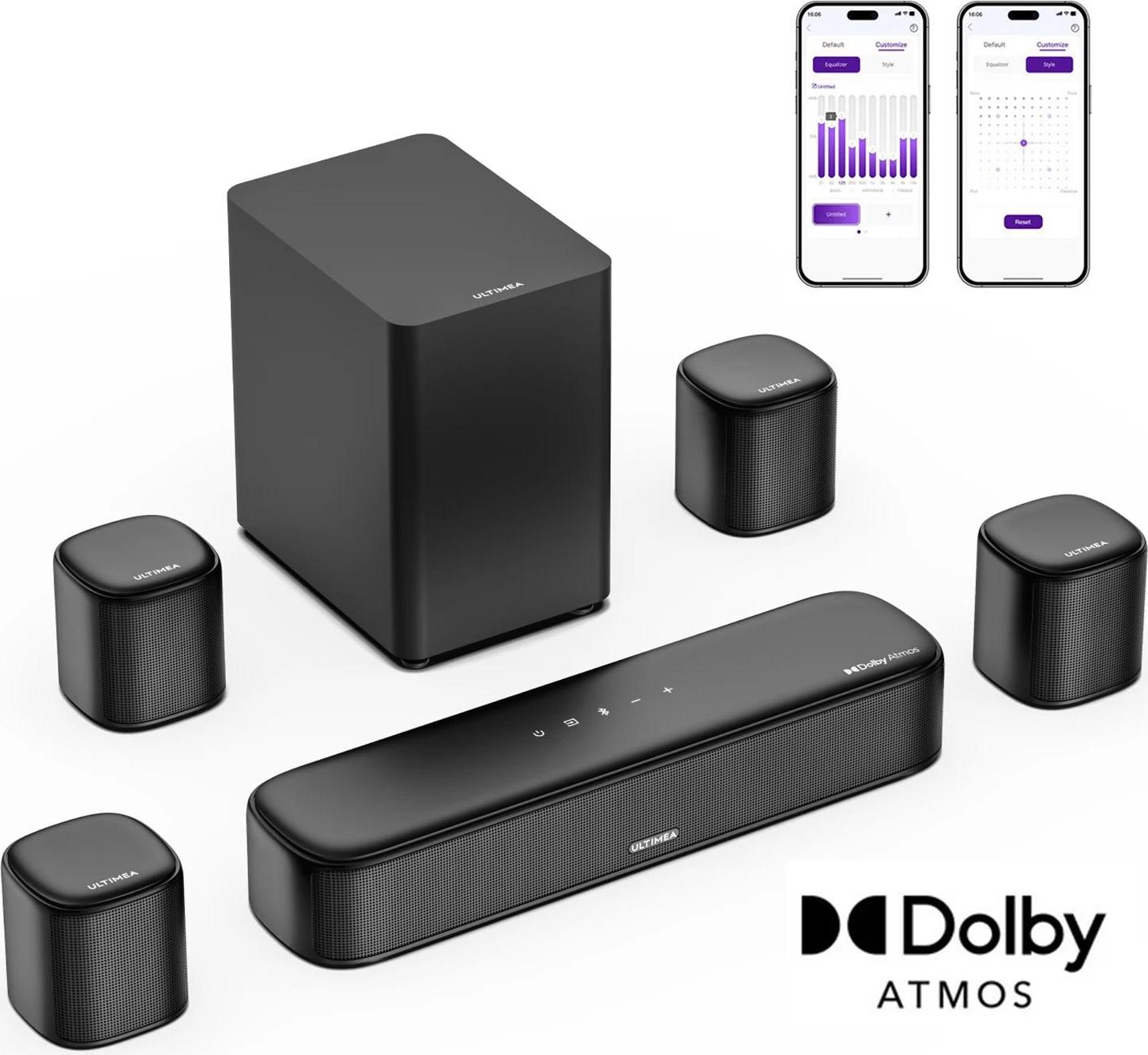 Soundbar, 71 priestorový zvuk, pripojenie Bluetooth, Aura A60, zástrčka EÚ