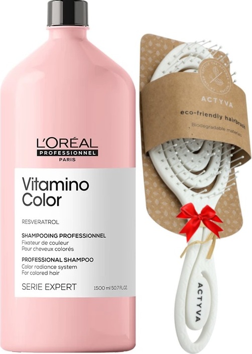 Loreal Vitamino Colour Shampoo 1500ml + biologicky odbúrateľná kefa na vlasy ako DARČEK