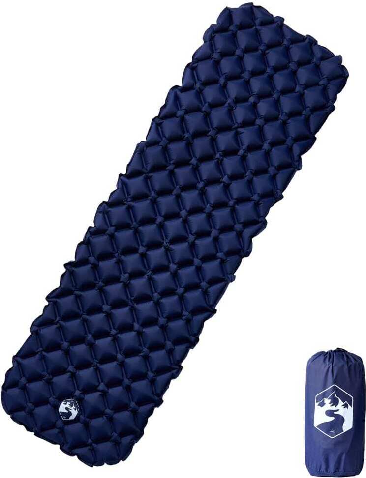Ankonbej Aufblasbare Isomatte Marineblau 190x58x6 cm