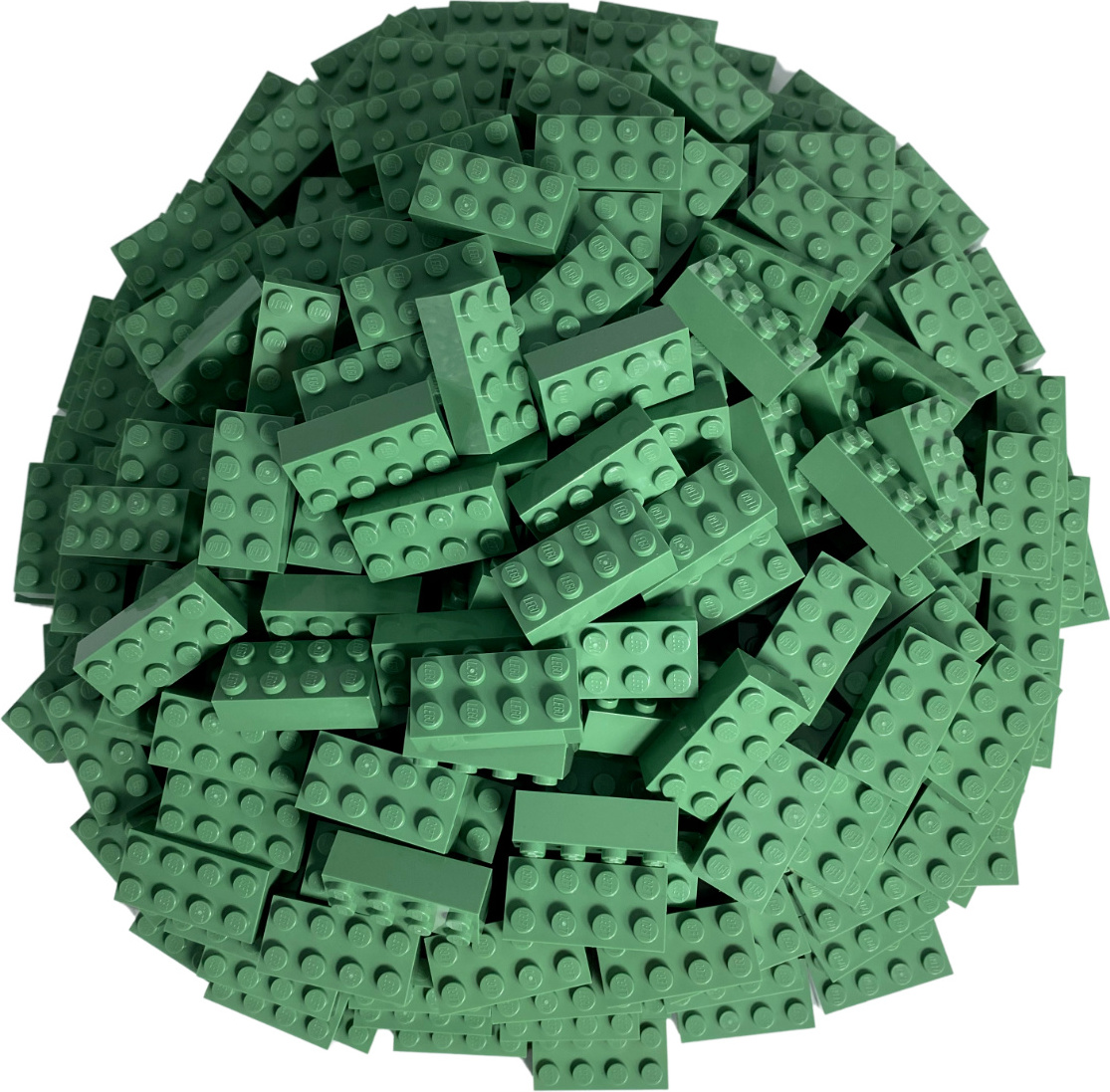 LEGO® 2x4 vysoké kocky pieskovo zelené - 3001 NOVINKA! Množstvo 250x