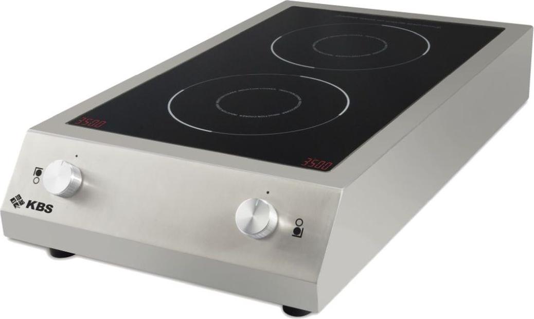 Indukčná varná doska KBS s otočným ovládaním 2x 3,5 kw s poľom Schott sklokeramika® 400V