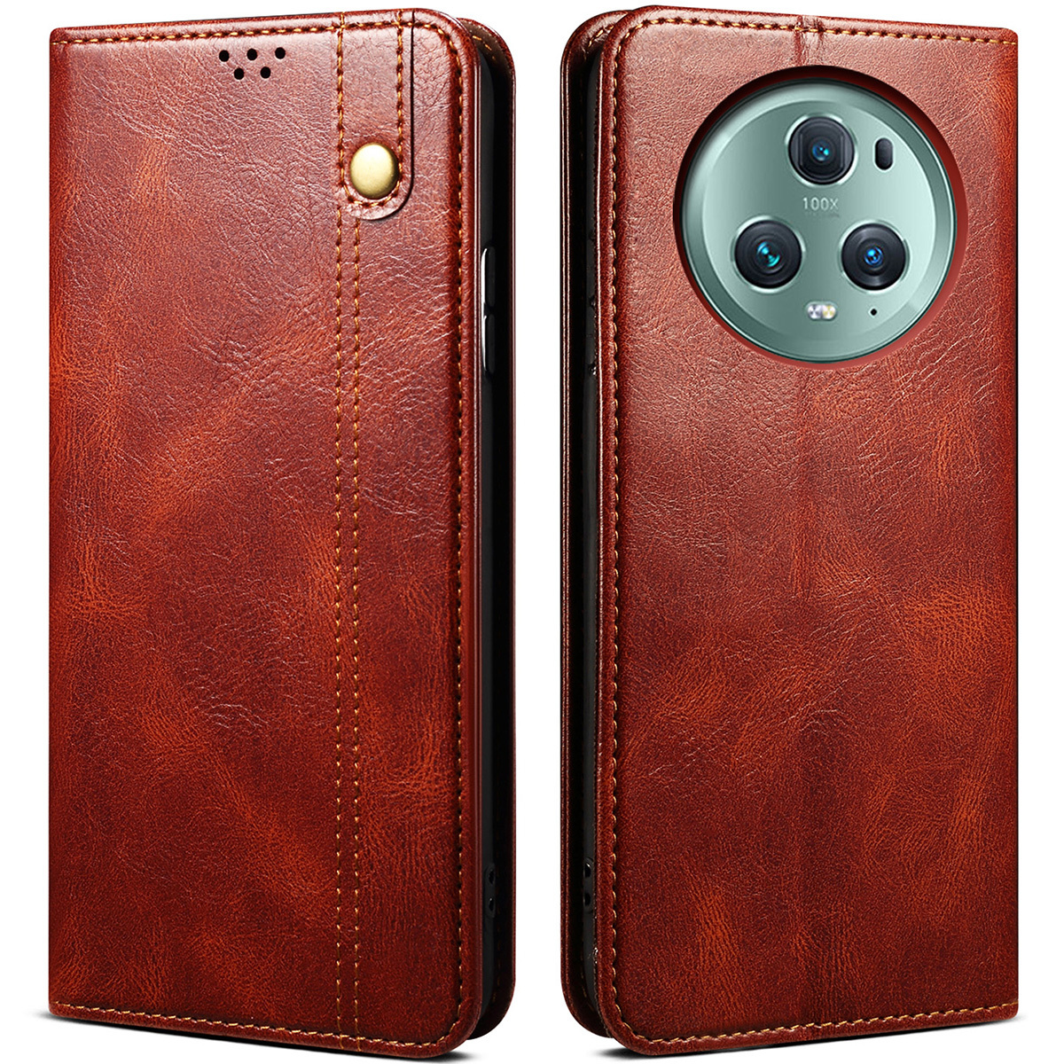 Custodia Flip In Pelle Con Finestra Smart View Per IPhone 16, Azzurro Chiaro, Chiusura Magnetica E Slot Per Carte - 2