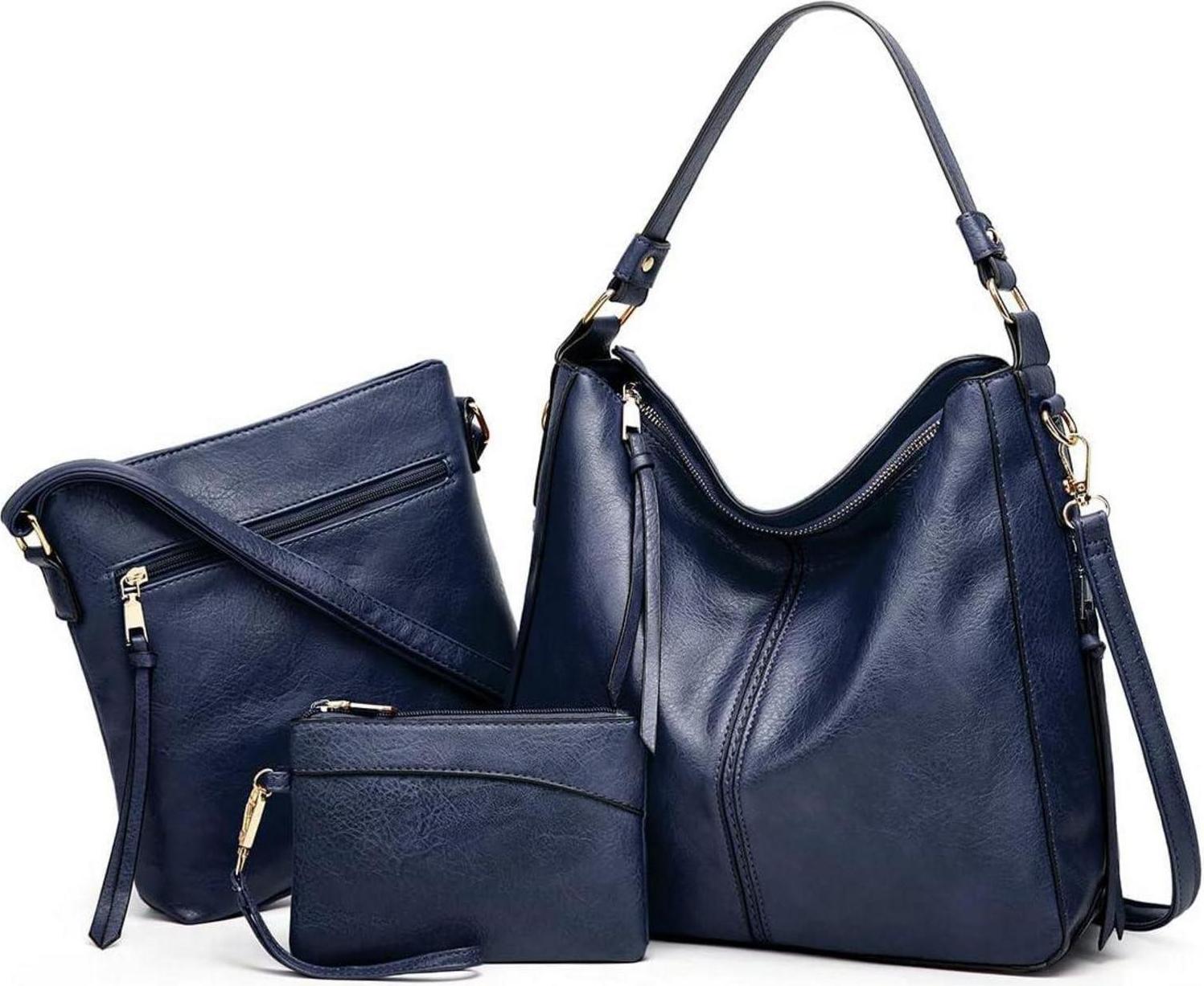 Sonstige Pahajim Damen Handtaschen Set Kunstleder 3er Set in Schwarz
