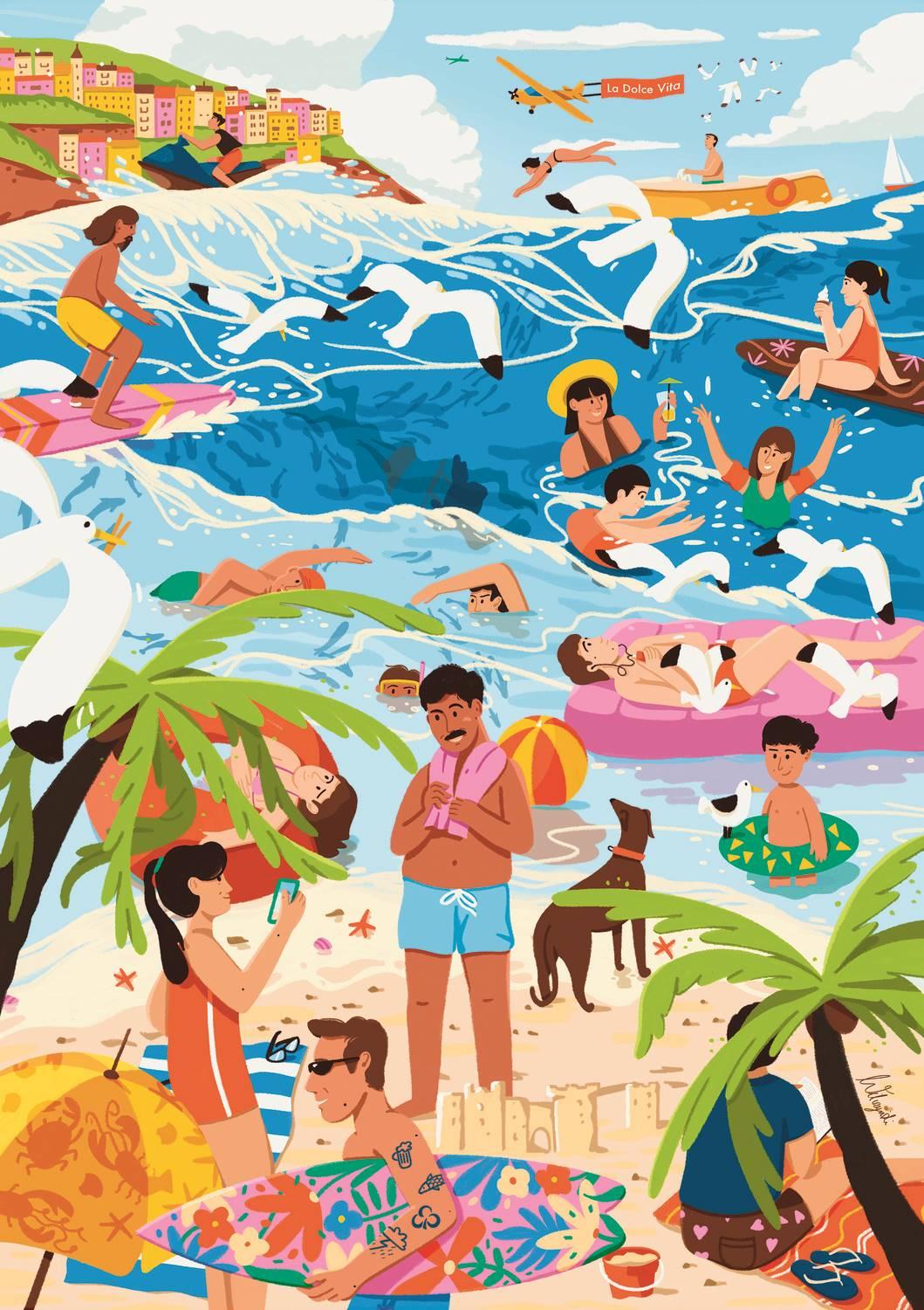 Trefl - Puzzle Premium Die Kunst der Farbe: In der Hitze der Urlaubszeit - 1000 dielov 31512065