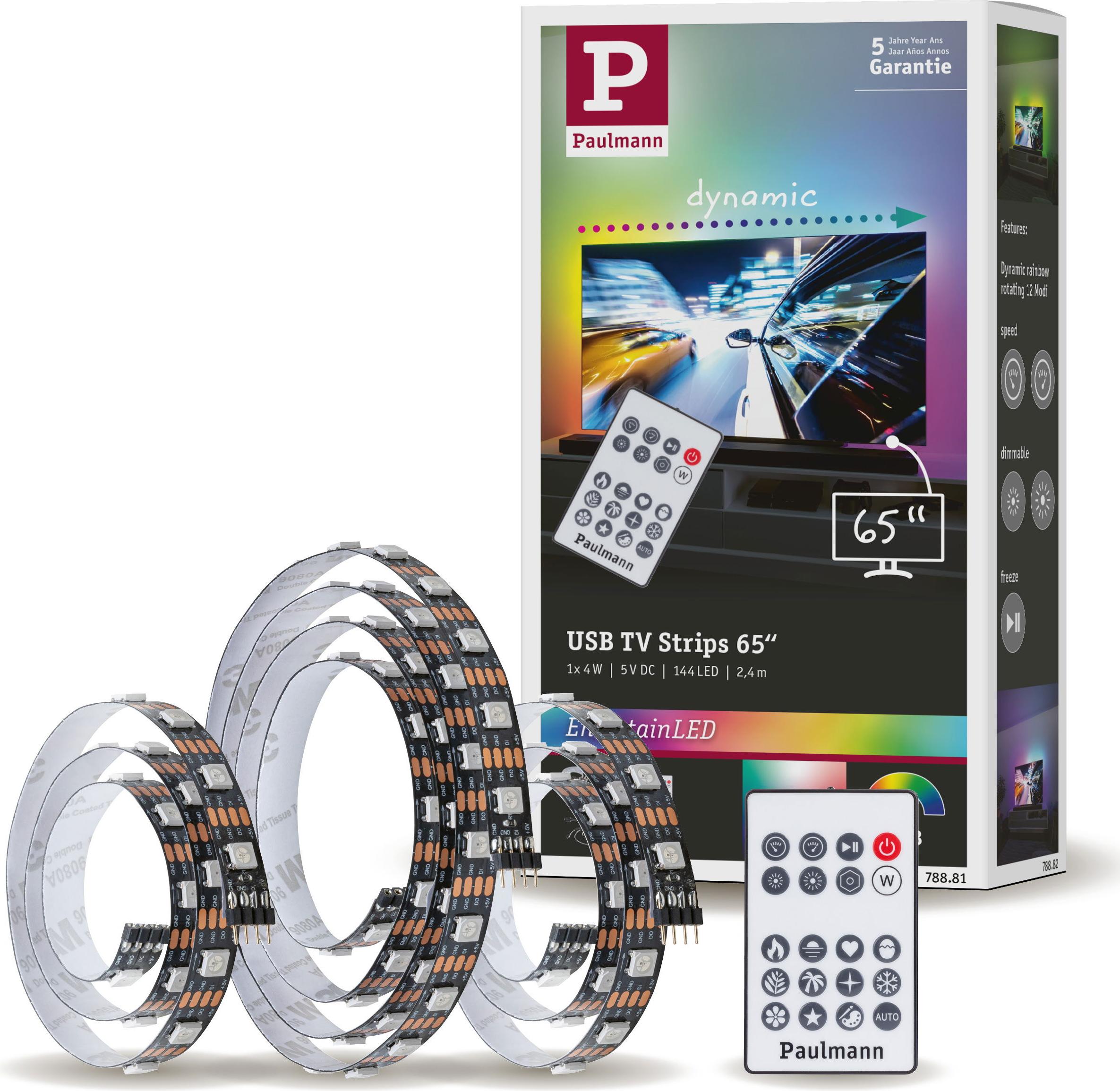 Paulmann EntertainLED USB LED Strip TV-Beleuchtung 65 Zoll 78881