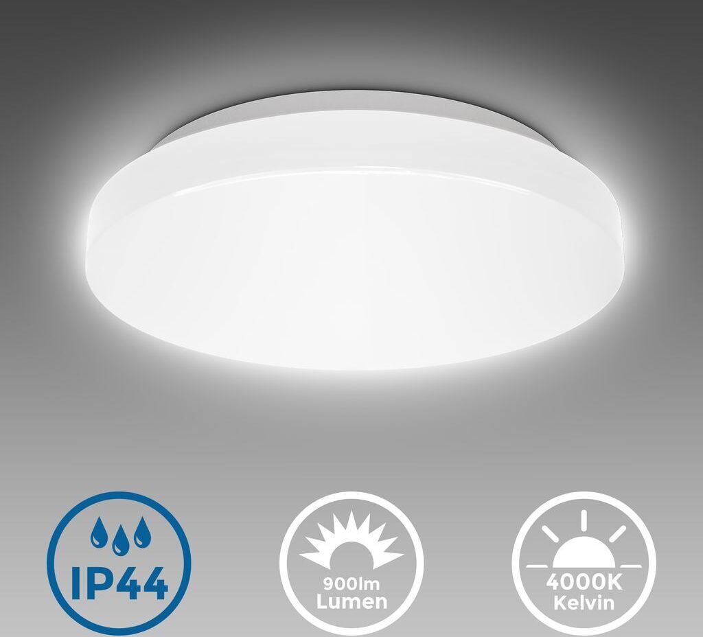 Plafoniera soffitto in alluminio cromo con led integrato da 24W 4000K