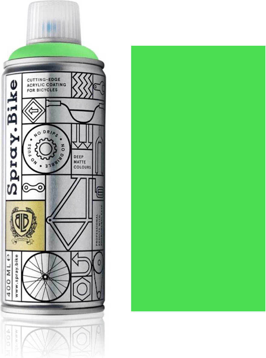 SPRAY.BIKE Fahrrad Lackspray Keine GRUNDIERUNG notwendig - Acryllack Spray 400 ml, Farbe:Neon Green COSMOS-48262