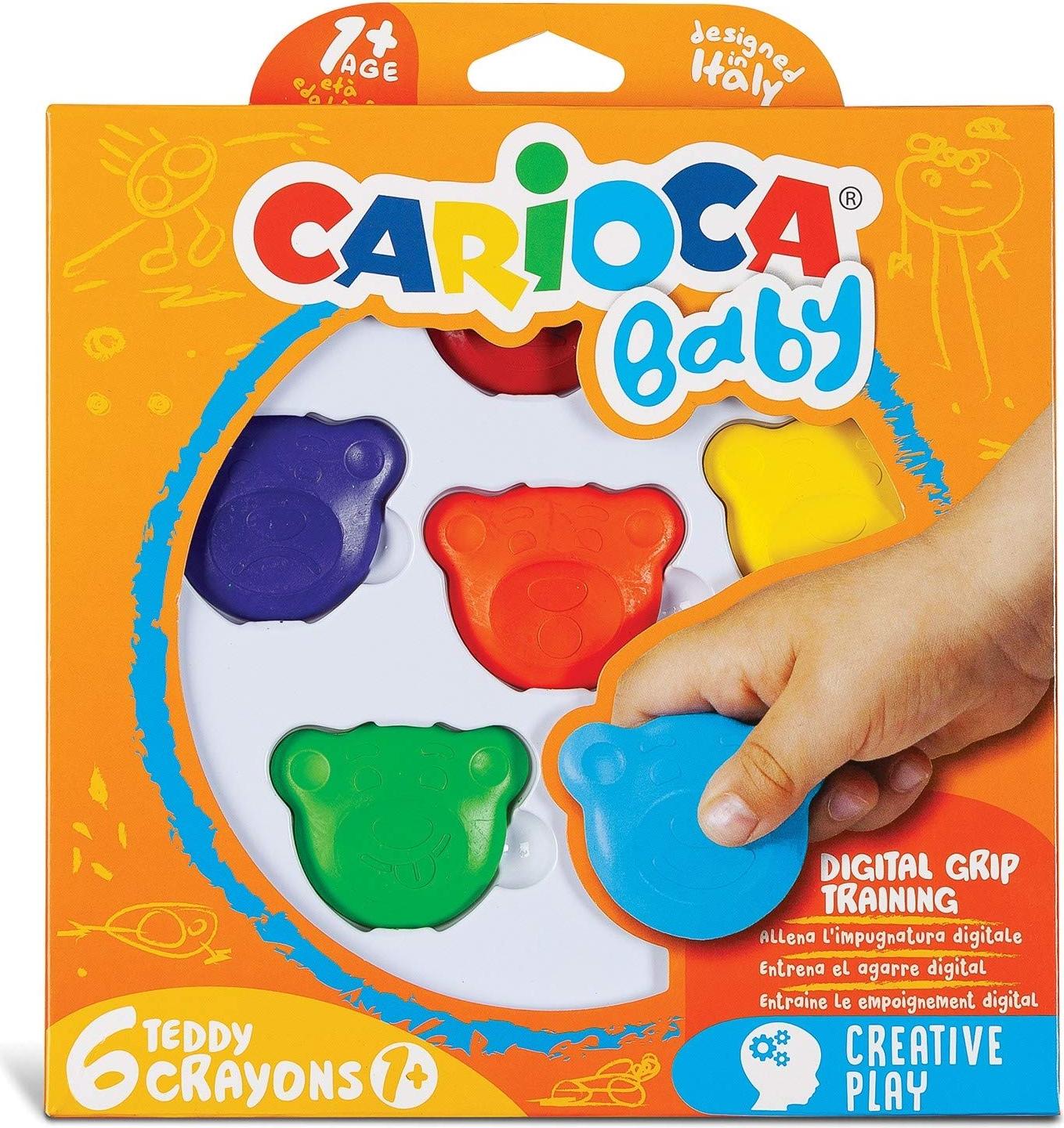CARIOCA Teddy Wachsmalstifte, 6 Farben, 42956