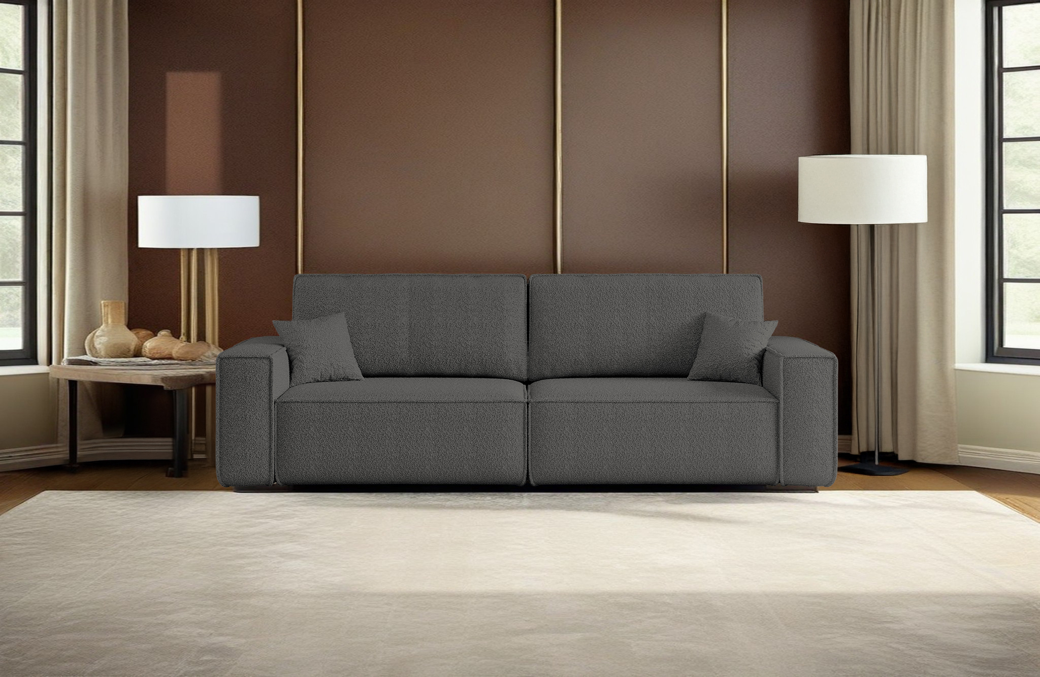 Kaiser Möbel Sofa mit Schlaffunktion BEST Stoff Quelle Graphit keine Angaben