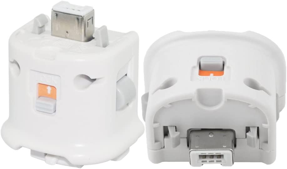ANTCOOL 2 Stück Wii Beschleuniger Wii Griffverstärker Wii MotionPlus Bewegungsverstärker Griffbeschleuniger (weiß)