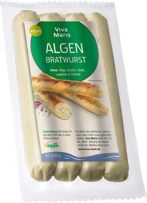 Viva Maris Vegane Algen Bratwurst - 240g x 6 - 6er Pack VPE